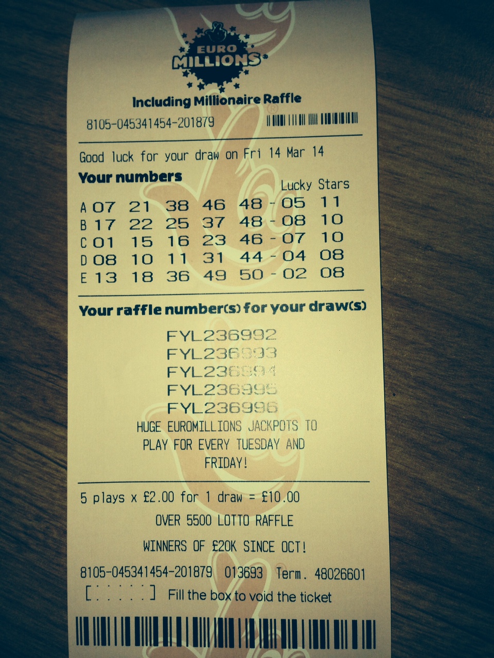 TechNET IT – EuroMillions – Friday 14th March