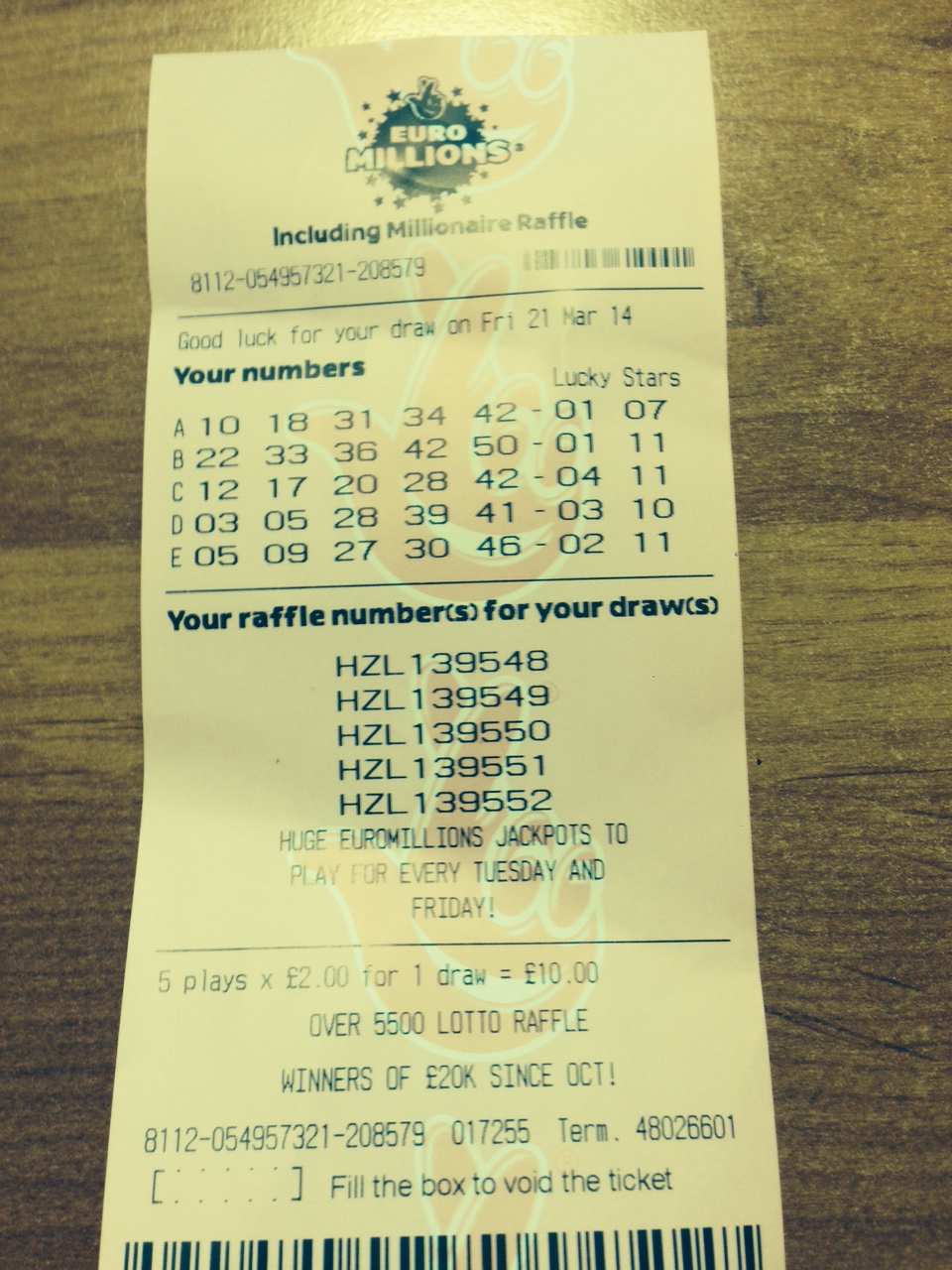 TechNET IT Recruitment – Friday 21st March Euro Millions Lottery Draw.