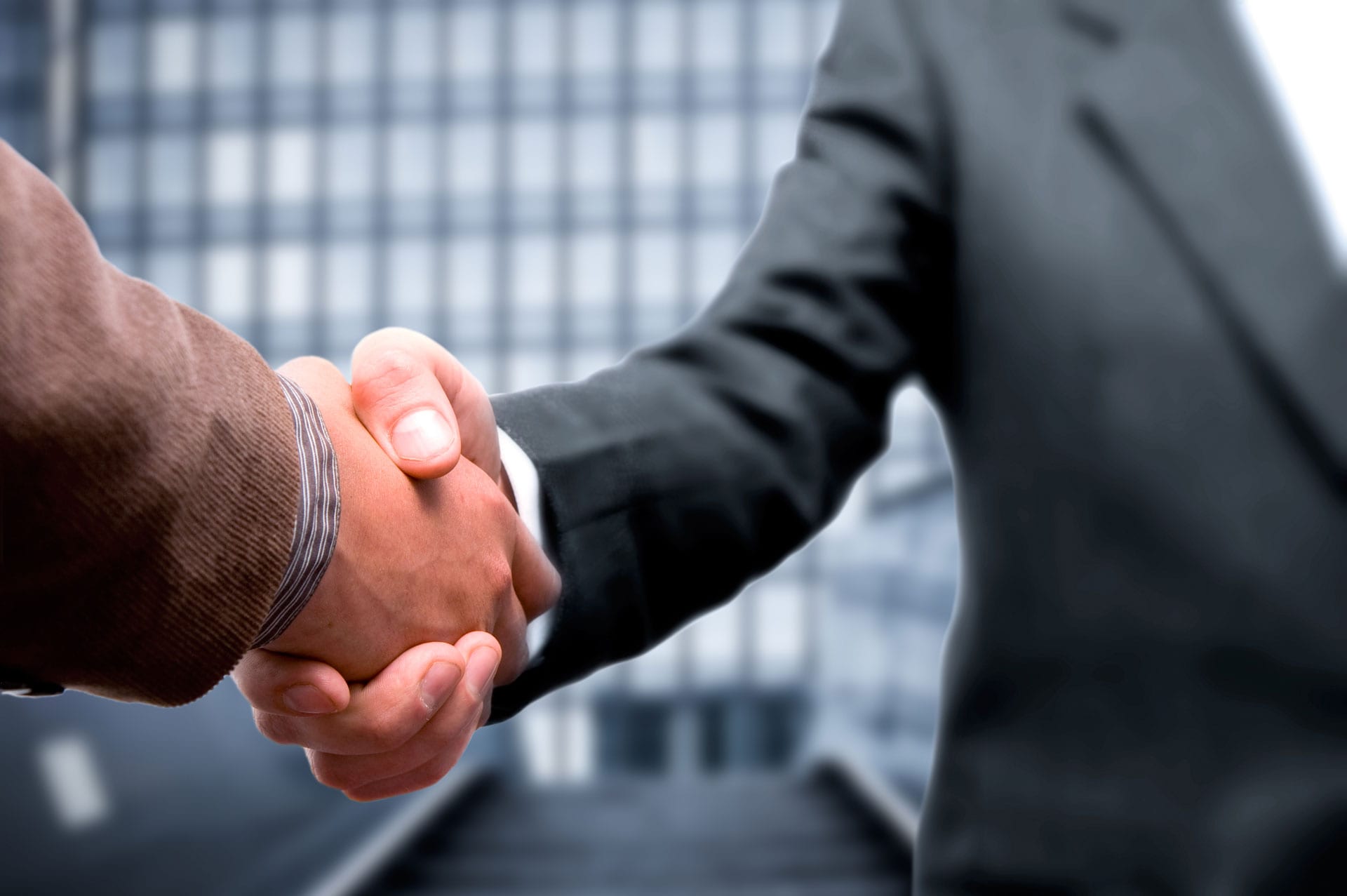 Two people shaking hands