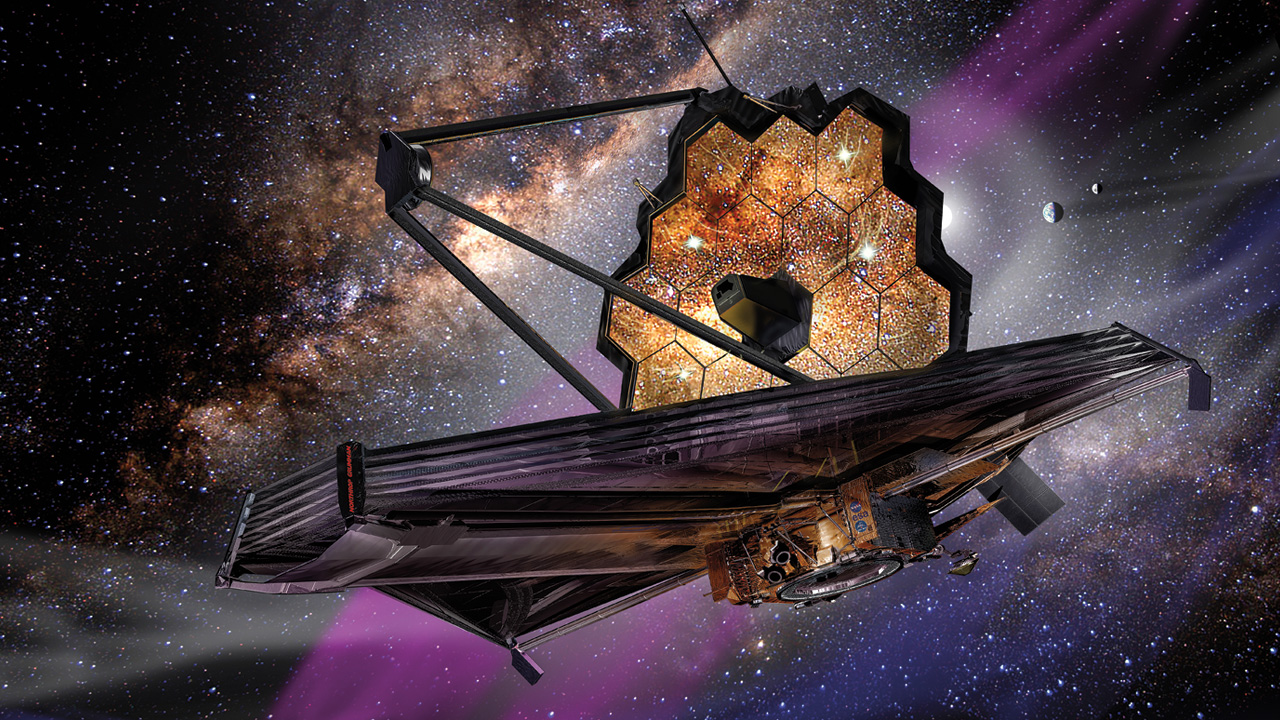 James Webb telescope in space